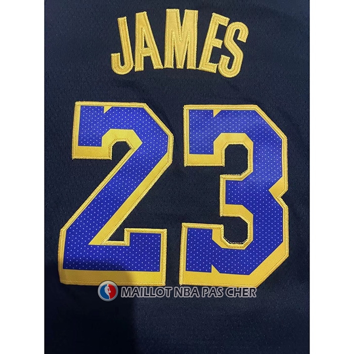Maillot Enfant Los Angeles Lakers LeBron James NO 23 Earned 2021-22 Noir